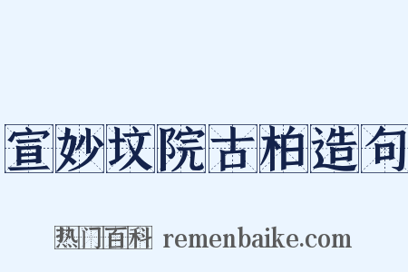 宣妙坟院古柏造句是什么意思的图片